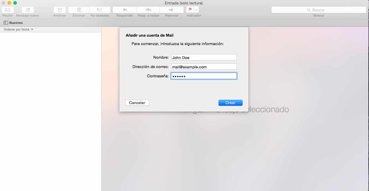 Acceso mediante Apple Mail 2